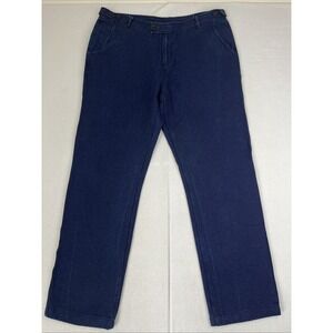 $225 Corridor NYC  SZ 36 X 31" Dyed Indigo Woven Cotton Relaxed Fit Trousers
